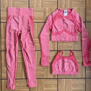 Heathered Pink Gymshark Set